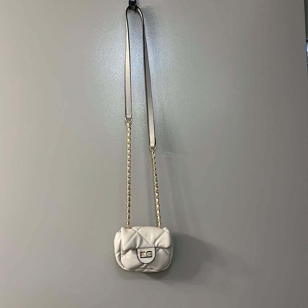 Cream over the shoulder purse